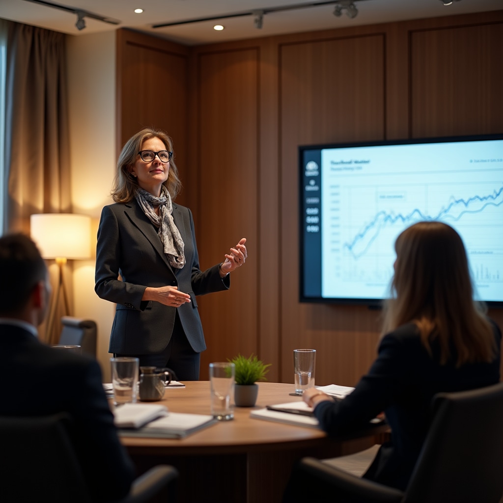 Workshop facilitator teaching financial concepts